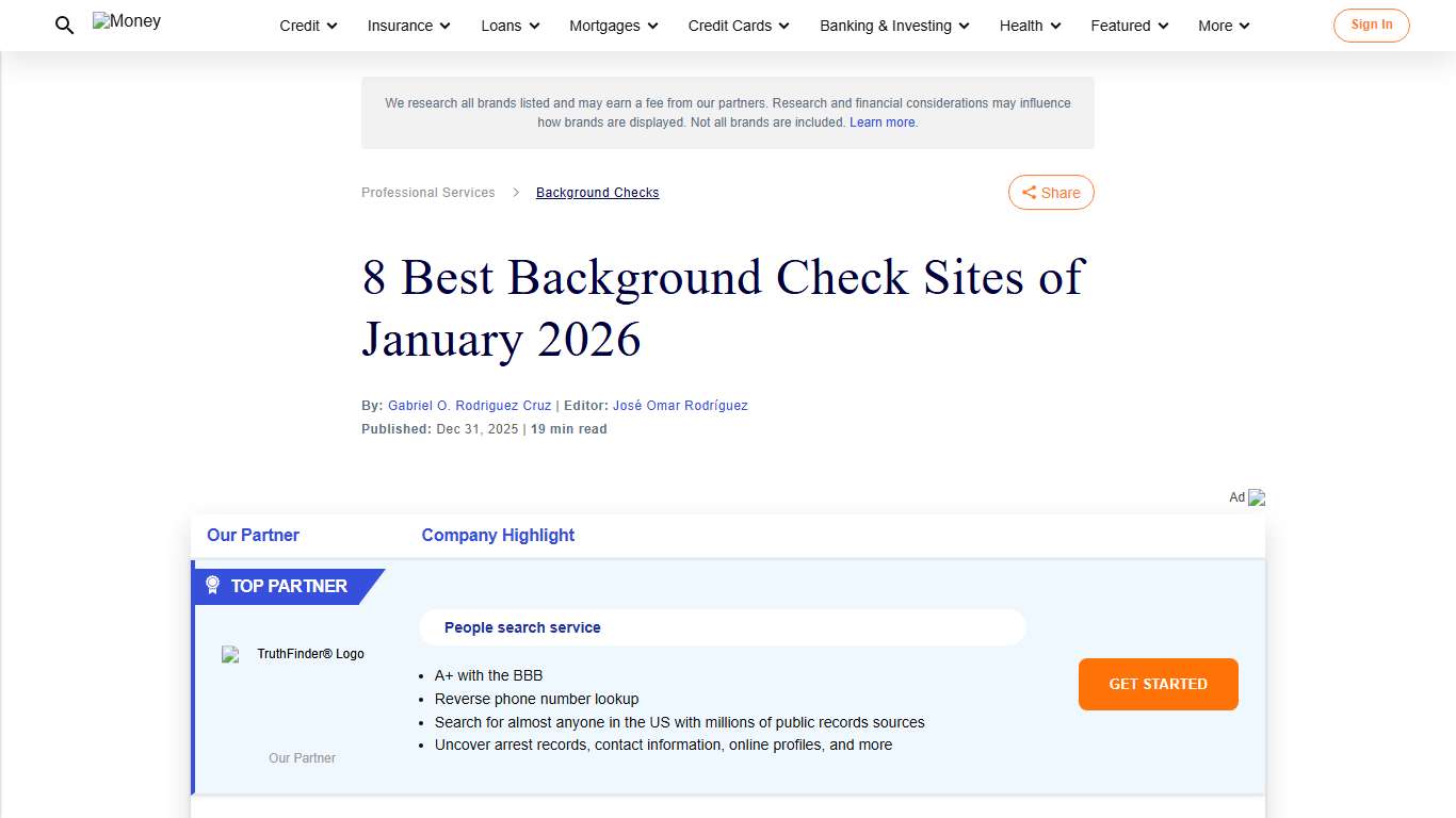 8 Best Background Check Sites of January 2026 Money